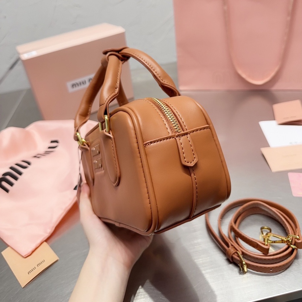 Miu Miu Cognac Brown Mini Top-Handle - Picture 5 of 8